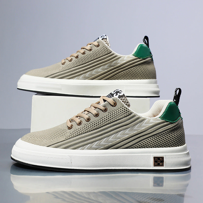 Flying Woven Skate Shoes Mesh Wear-resistant Sports Leisure Invisible Height Increasing Insole Men - Bellarte Enchanté Flying Woven Skate Shoes Mesh Wear-resistant Sports Leisure Invisible Height Increasing Insole Men